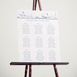 "Coastal Toile" - Custom Seating Charts in Periwinkle by Jenna Holcomb - In Use