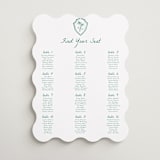 "Palm Tree Crest" - Custom Seating Charts in Palm by Erika Firm - Front
