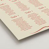"Big Heart Wedding" - Custom Seating Charts in Cherry by Ani Somi - Detail