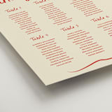 "Big Heart Wedding" - Custom Seating Charts in Cherry by Ani Somi - Detail
