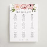 "Timeless Blooms" - Custom Seating Charts in Peony by Susan Moyal - Front