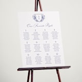 "watercolor flowers crest" - Custom Seating Charts in Dusty Blue by Cass Loh - In Use