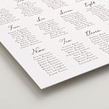 "Handwritten" - Custom Seating Charts in Wine by Cass Loh - Detail