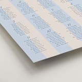 "darby" - Custom Seating Charts in Sky by Susan Asbill - Detail