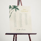 "Coastal Drift" - Custom Seating Charts in Caribbean Citrus by Pixel and Hank - In Use