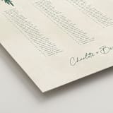 "Coastal Drift" - Custom Seating Charts in Caribbean Citrus by Pixel and Hank - Detail
