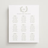 "Garden Script" - Custom Seating Charts in Pistachio by Katherine Moynagh - Front