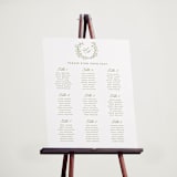 "Garden Script" - Custom Seating Charts in Pistachio by Katherine Moynagh - In Use