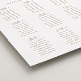 "Garden Script" - Custom Seating Charts in Pistachio by Katherine Moynagh - Detail