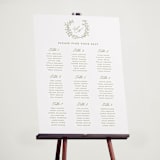 "Garden Script" - Custom Seating Charts in Pistachio by Katherine Moynagh - In Use