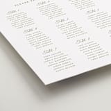 "Garden Script" - Custom Seating Charts in Pistachio by Katherine Moynagh - Detail