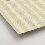 "Heirloom" - Custom Seating Charts in Citrine by Creo Study - Detail