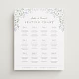 "Delicate Vines" - Custom Seating Charts in Periwinkle by Kristen Smith - Front