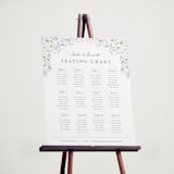 "Delicate Vines" - Custom Seating Charts in Periwinkle by Kristen Smith - In Use