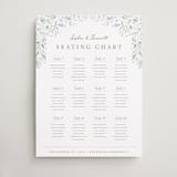 "Delicate Vines" - Custom Seating Charts in Periwinkle by Kristen Smith - Front