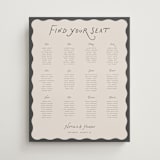 "Lovers" - Custom Seating Charts in Shadow by Pixel and Hank - Front