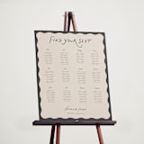 "Lovers" - Custom Seating Charts in Shadow by Pixel and Hank - In Use