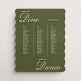 "Cafe Matrimony" - Custom Seating Charts in Olive and Honey Dew by Kelley McQuillen - Front