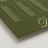 "Cafe Matrimony" - Custom Seating Charts in Olive and Honey Dew by Kelley McQuillen - Detail