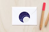 "To the Moon" - Custom Stickers in Night Sky by Kellie Medivitz - In Use