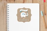 "Wonderful Elephant" - Custom Stickers in Pool by Oma N. Ramkhelawan - Front