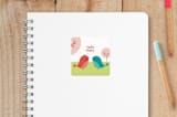 "happy birdie" - Custom Stickers in Blossom by Lori James - Front