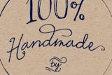 "100% Handmade" - Custom Stickers in Kraft by Jennifer Thomke - In Use