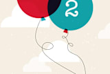 "In The Sky Birthday" - Custom Stickers in Red Apple by fatfatin - In Use