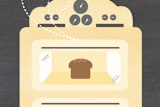 "Retro Oven" - Custom Stickers in Lemon Chiffon by Erica Krystek - In Use