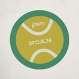 "Net Level" - Custom Stickers in Tennis Court by Gwen Bedat - Front