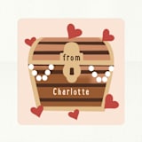 "You're A Treasure" - Custom Stickers in Peach by Jennifer Holbrook - In Use