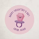 "You're a gem" - Custom Stickers in Peony by Annie Holmquist - Front