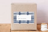 "Shibori lines" - Custom Stickers in Navy by Creo Study - Front