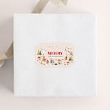"Woodland Christmas" - Custom Stickers in Berries by Vivian Yiwing - Front