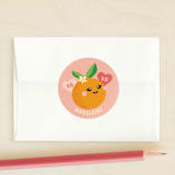 "Cutie Valentine" - Custom Stickers in Coral by Athena St Jacques - Front