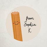 "ChurrOK" - Custom Stickers in Dough by Erica Krystek - Front