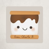 "S'more" - Custom Stickers in Smoke by Itsy Belle Studio - Front