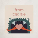 "Chews" - Custom Stickers in Hunter by JeAnna Casper - Front