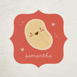 "Friendship" - Custom Stickers in Tomato by Vera Lim - Front