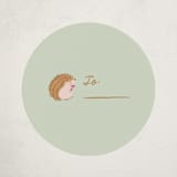 "Hedgehog Maze Game" - Custom Stickers in Sage by Kartika Paramita - Front