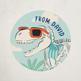 "Rawr-some friend" - Custom Stickers in Seafoam by Sabrin Deirani - Front
