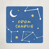"A stellar friend" - Custom Stickers in Cobalt by Sabrin Deirani - Front