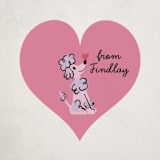 "Oodles of Poodles" - Custom Stickers in Pinky by mo kelley - Front