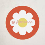 "Groovy" - Custom Stickers in Persimmon by Hudson meet Rose - Front
