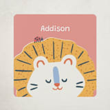 "Not Lion, I Like You" - Custom Stickers in Flamingo by Simplelooklet - Front