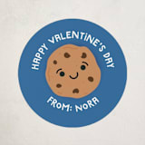 "Friendchip" - Custom Stickers in Azure by Annie Holmquist - Front