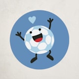 "Let's KICK IT!" - Custom Stickers in Sky by Terri Trigger - Front