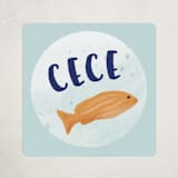 "Fish School" - Custom Stickers in Goldfish by Shiny Penny Studio - Front