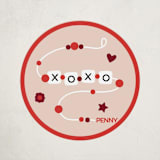"Friendship Bracelet" - Custom Stickers in Peach by Rachel Cassel - Front