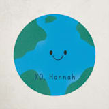"You are out of this world, Valentine!" - Custom Stickers in Navy by Hilda Aguilar - Front